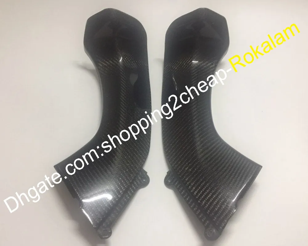 Carbon Fiber Впускной черточки Панели обтекатели для Kawasaki Ninja ZX10R 2006 2007 ZX10R ZX 10R Верхняя передняя черточки Воздухозаборник крышки