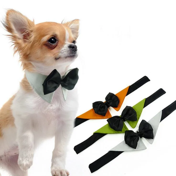 Laços para animais de estimação Stripe Dog Pet Bow Tie ajustável Filhote de cachorro Gato Gatinho Pet Toy Kid Bow Tie Gravata CCFYZ104