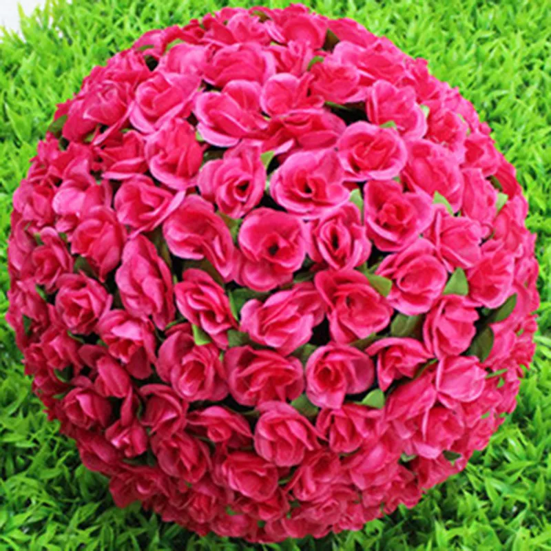 Artificial Rose Flower Balls Topiary Hanging Basket Garden Patio Decor