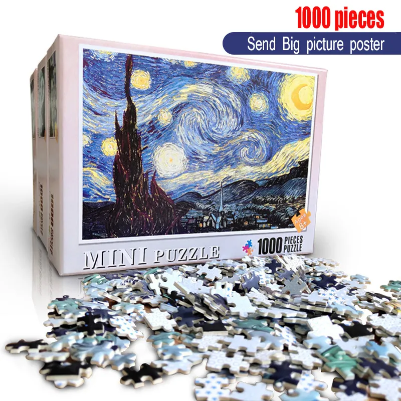 Puzzle De 1000 Piezas De Diamantes Pintura Al Óleo Famosa Mundial