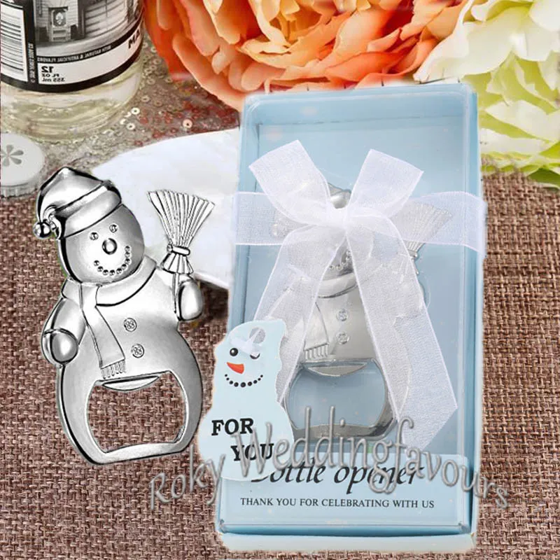 20 PCS Bonhomme De Neige Ouvre-Bouteille Cadeaux De Fête De Noël Faveurs D'événements Baptême Souvenir Souvenirs D'anniversaire Faveurs De Mariage Idées D'Halloween