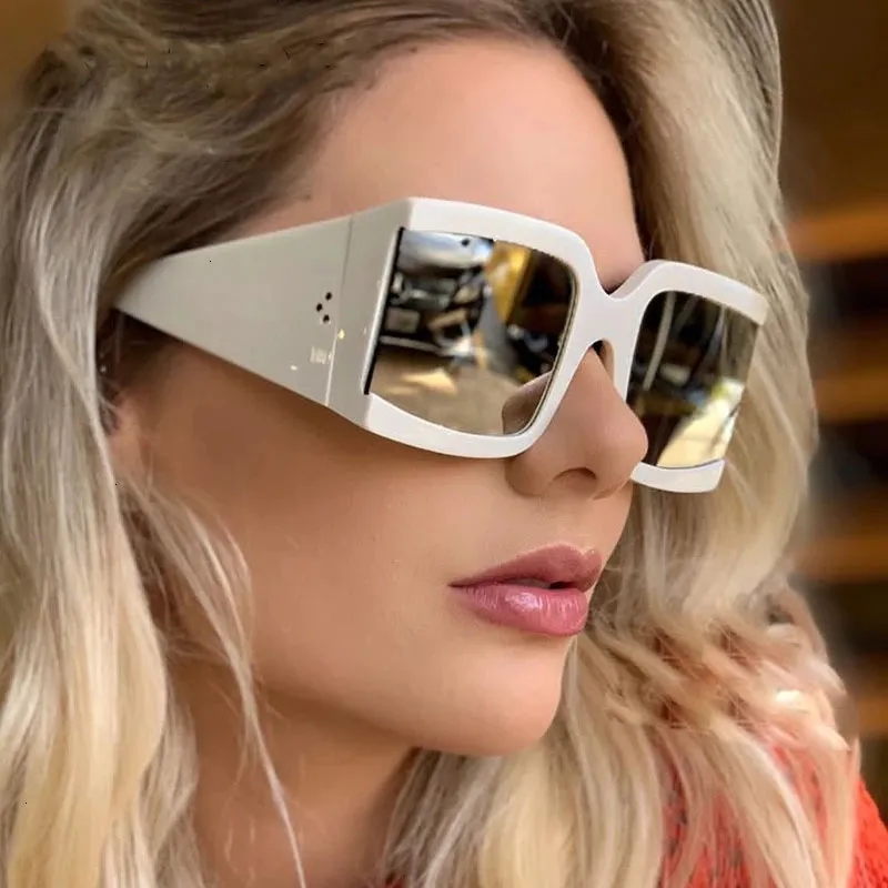 Designer Sunglasses Oversize Square Sunglasses For Women White