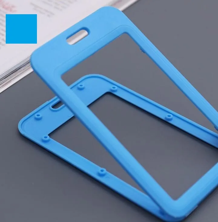 100Pcs Clear Plastic Horizontal Name Tag Badge ID Card - View #9