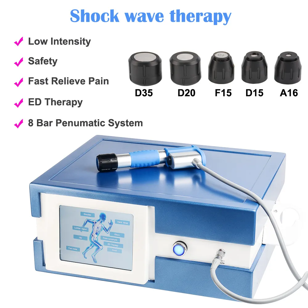 8bar Stap met 0.5Bar Shockwave Shock Wave Therapy voor mannelijke erectiele disfunctie gewrichten Pijnverlichting