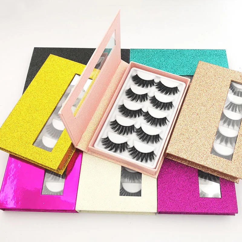 5pair / set 3D Mink Eyelashes Eye Makeup Mink Wimpers Zachte Natuurlijke Dichte Valse Wimpers Eye Lash Extension Beauty Tools GGA2469