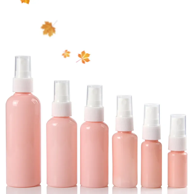 Lege reizen 100ml 60 ml 50ml 30 ml 20 ml 10 ml roze essentiële nevelfles parfumcontainers snelle verzending F2006