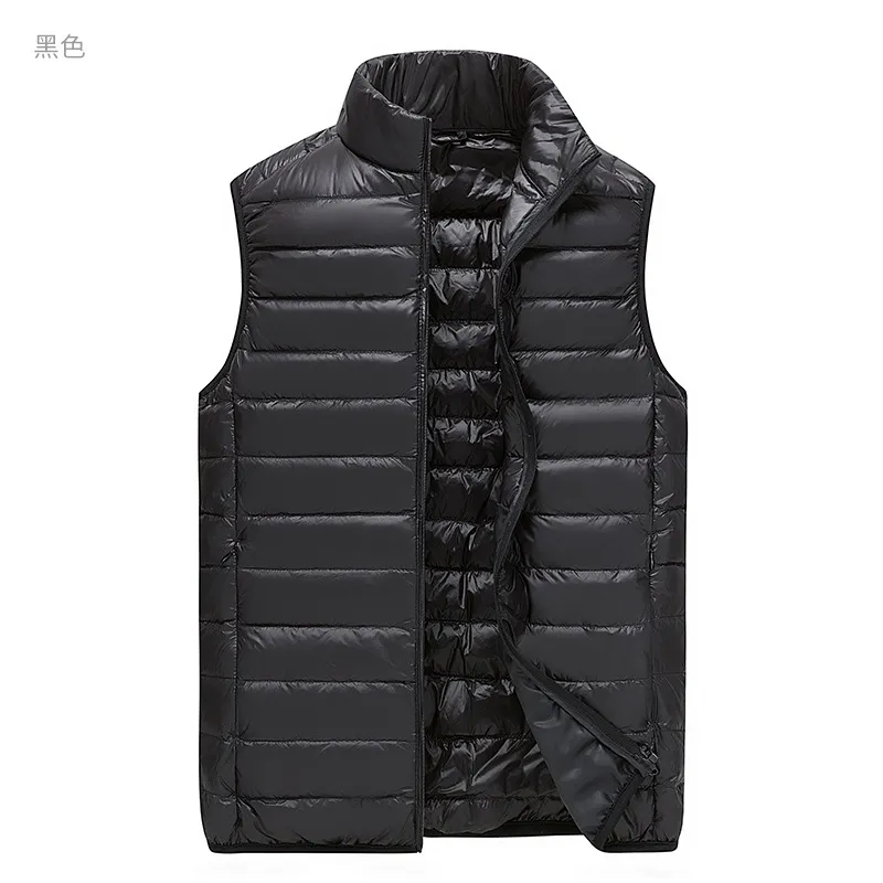 Mens Ultralight White Duck Down Winter Vest For Men Windproof