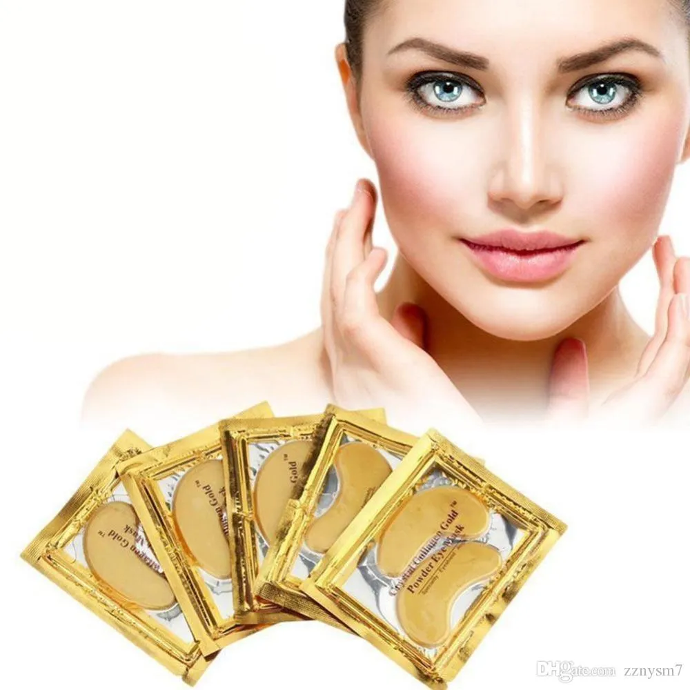 24k Gold Augenmasken – 20 Paare Gel-Kollagen Pads Gegen Augenringe, Schwellungen & Falten, Feuchtigkeitsspendend, Beruhigend