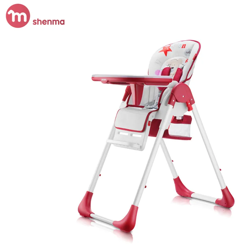 Fashion Baby Dining Chair Multifunction Portable Infant Highchair Adjustable & Foldable Baby Feeding Chair Washable for 7-36M