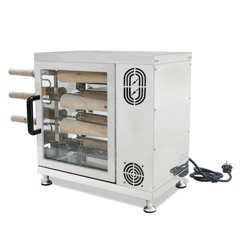 Machine commerciale de fabrication de cônes de cheminée de four à gâteau avec 16 rouleaux de cuisson