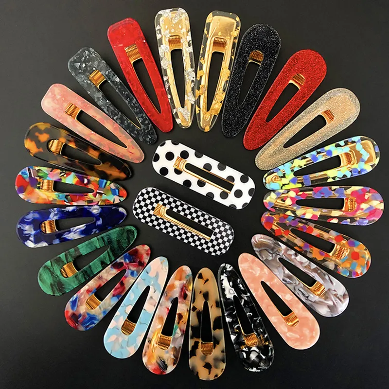 Women Girls Acrylic Bobby Pin Hair Clip MultistyleWaterdrop Barrettes for Gift Party Wholesale Price High Quality