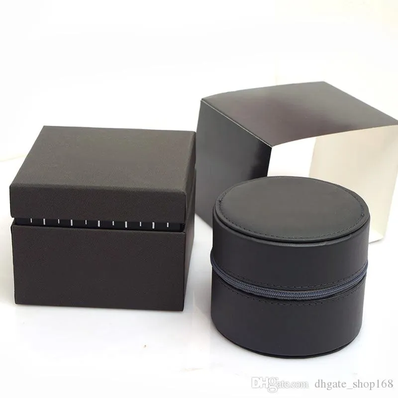 Round Watch Case Premium Leather Watch Box - Round Watch Case, Gift Box for Mens Watches ...