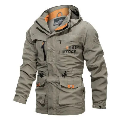 Erkek Kış Sporları Marka Ceket çok cepli Askeri Rüzgar kesici Coats Tasarımcı Sıcak Taktik ceketler Erkek Giyim