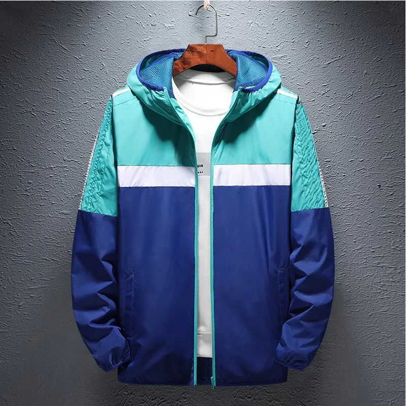 DHgate.com:Premium Quality Mens Hooded Windbreaker Jacket