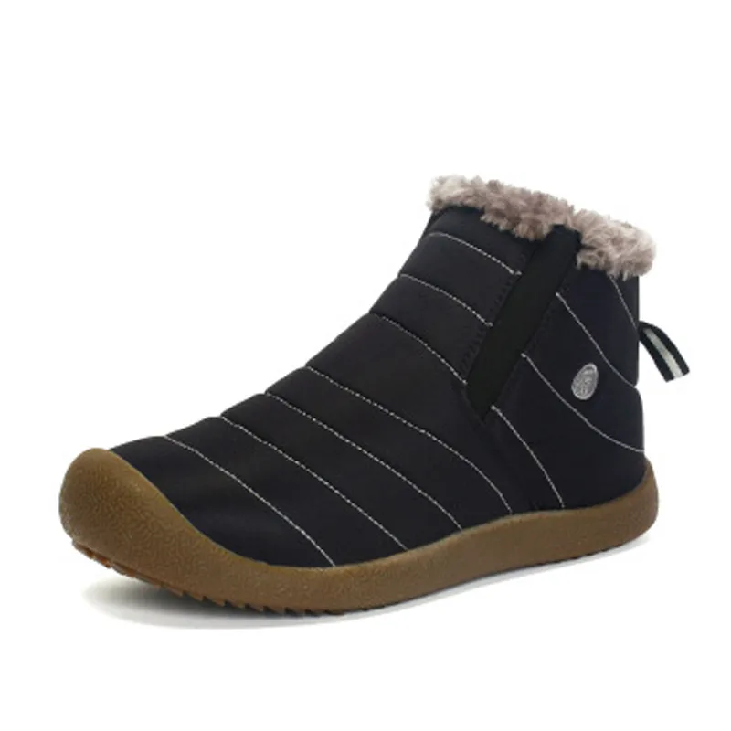 Designer-Hommes Solid Color Slip On Snow Boots Antiskid Plus Size 35-48 Outdoor Waterproof Warm 913