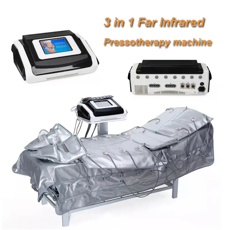 Hot selling! 3 in 1 pressotherapy infrared light EMS body detox slimming machine