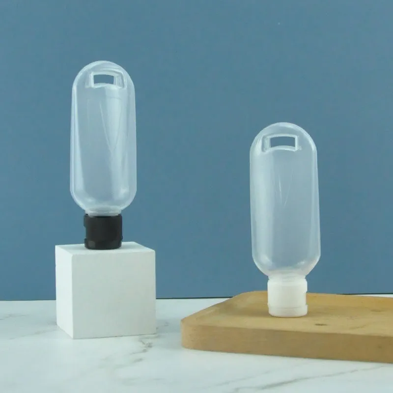 60mlクリアフリップトップキャップ詰め替え可能な瓶透明な小さな単純な空の容器化粧液の化粧品のびん