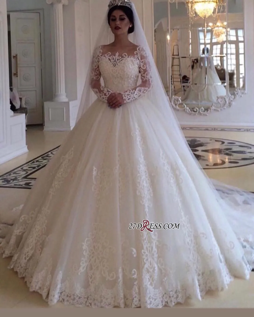 NS4399 Puffy Princess Wedding Dress Ball Gown Style - wedding dress |