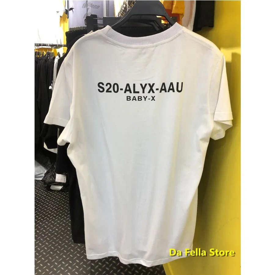 2020SS NY ALYX TEE 1017 ALYX 9SM Classic T-shirt 1: 1 bästa kvalitetsversion Svartvit Casual T-shirts Män Kvinnor Toppar Cy200514