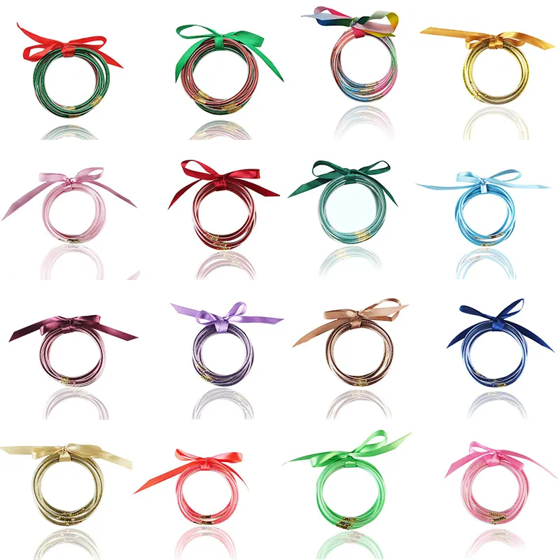 10 pezzi di braccialetti di braccialetti glter set per donne in