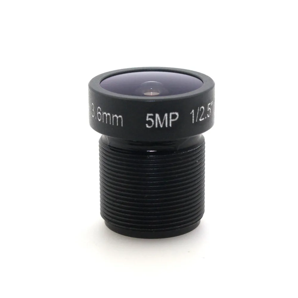1 / 2.5 3.6mm 5MP 92 ° Ângulo de lentes de placa IR para câmeras IP CCTV possui fio M12X0.5 padrão