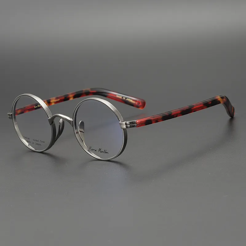 Wholesale- Frame John Lennon Retro Ronde Brillen voor Mannen en Dames Acetaat Metalen Eyewear Frames