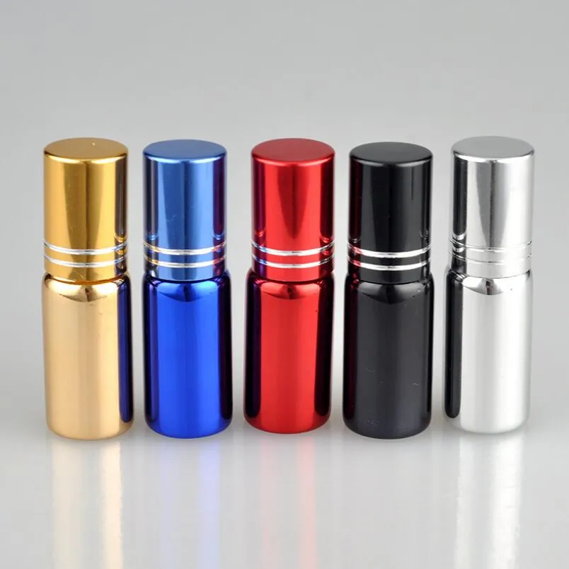 5ml Empty UV glass roll bottle essential oil bottle 5cc sample glass vials with roller ball spray perfume bottles