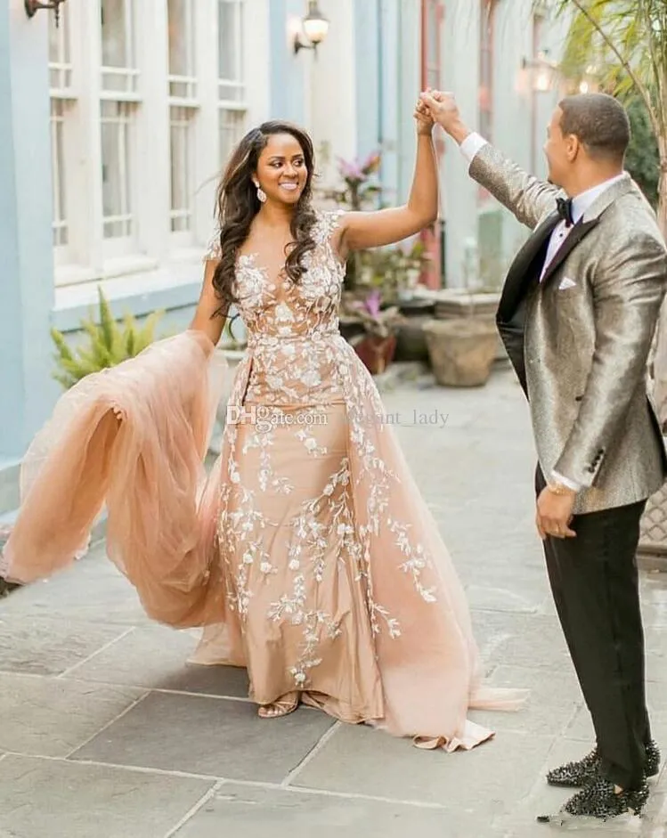 Champagne jumpsuit for sales wedding