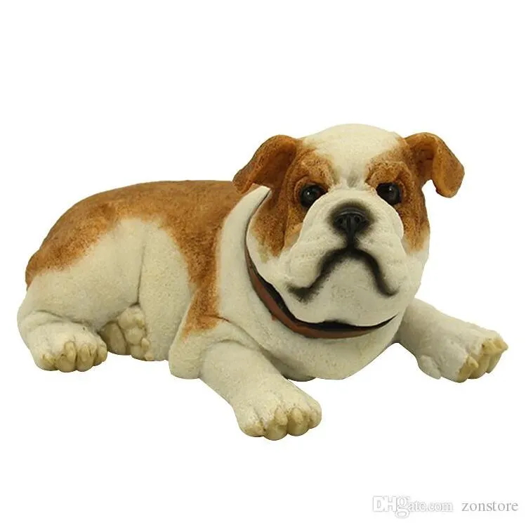 Arts and Crafts Leuk Lying English Bulldog Beeldje Puppy cadeau voor hondenliefhebbers 5,6 inch