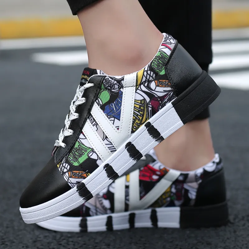 Dames heren lederen canvas vrijetijdsschoenen zwart wit platform designer sporttrainers sneakers zelfgemaakt merk gemaakt in China maat 35-44