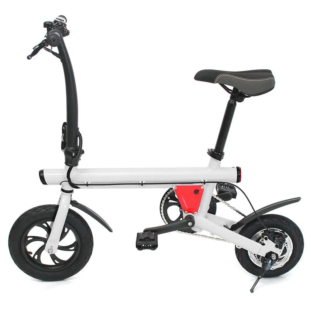 E-Bike Y1 Portable Smart Folding Cykel 5ah Mopied Electric Bike - Vit