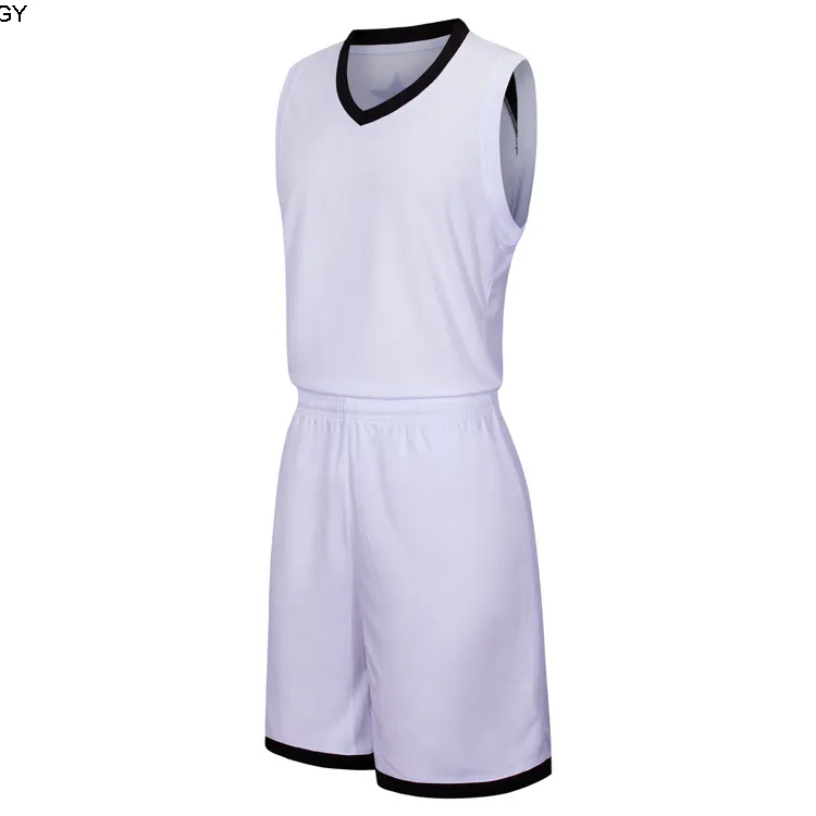 2019 جديد فارغة كرة السلة الفانيلة مطبوعة شعار رجل حجم S-XXL رخيصة الثمن الشحن سريع نوعية جيدة الأبيض W002NHQ