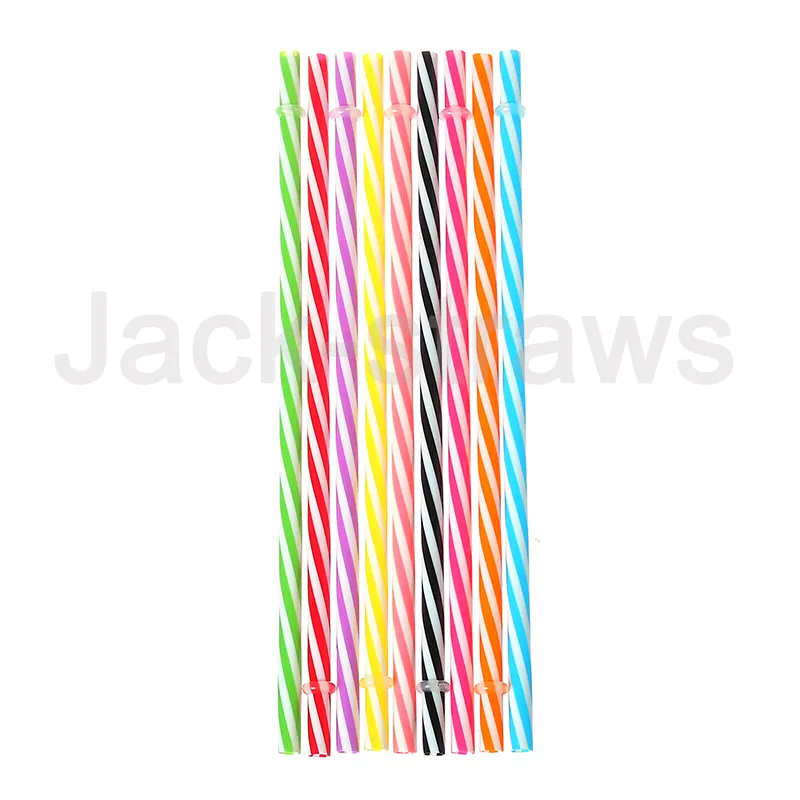Striped Reusable Straw | Reusable Straw |Colorful 9 inch Hard Plastic Straw  |Reusable Straw |Plastic Drink Pouch and Tumblers Straws
