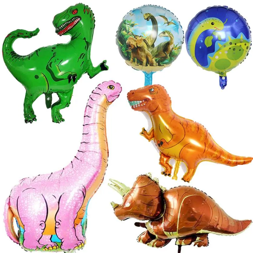 Giant Dinosaur Foil Balloon Boys Animal Balloons Children's Dinosaur Party Birthday Decorations Helium Balloons Kids Toys Mixed Style DHL