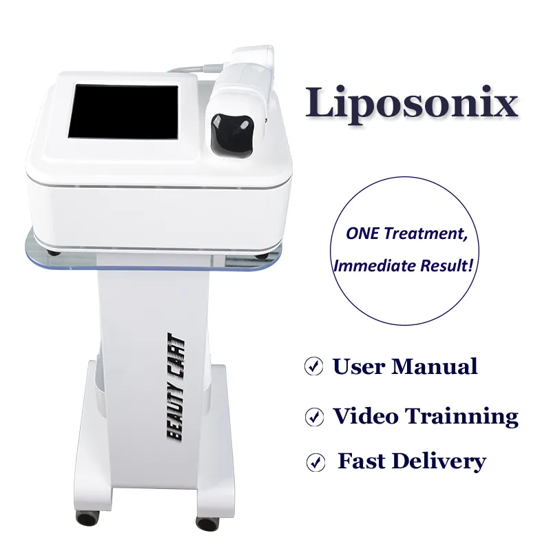 2 Cartridges HIFU Liposonix Machine Non-Surgical Skin Tightening Liposonic Body Slimming Home Salon Use Lipo Fat Removal Device