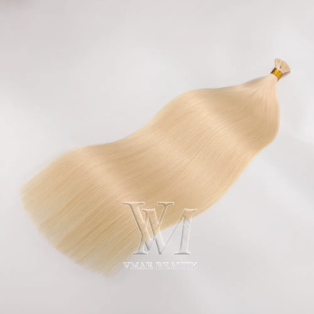 VMAE Single Drawn 0.5g / s Strand 100g European Peruvian Hair I-tip Human Pre-bonded Virgin Remy Human Straight Keratin Hair Extensions