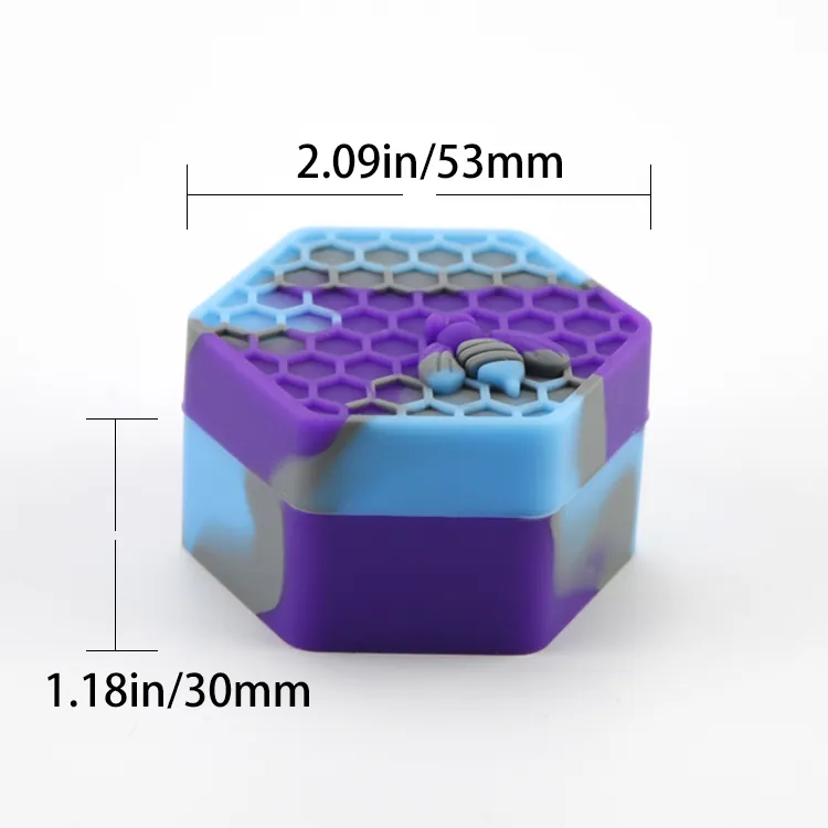 Contenitori antiaderenti in cera d'api 26ml contenitore in silicone ape esagonale miele vasetti uso alimentare tamponare vasetto portaoggetti porta olio i