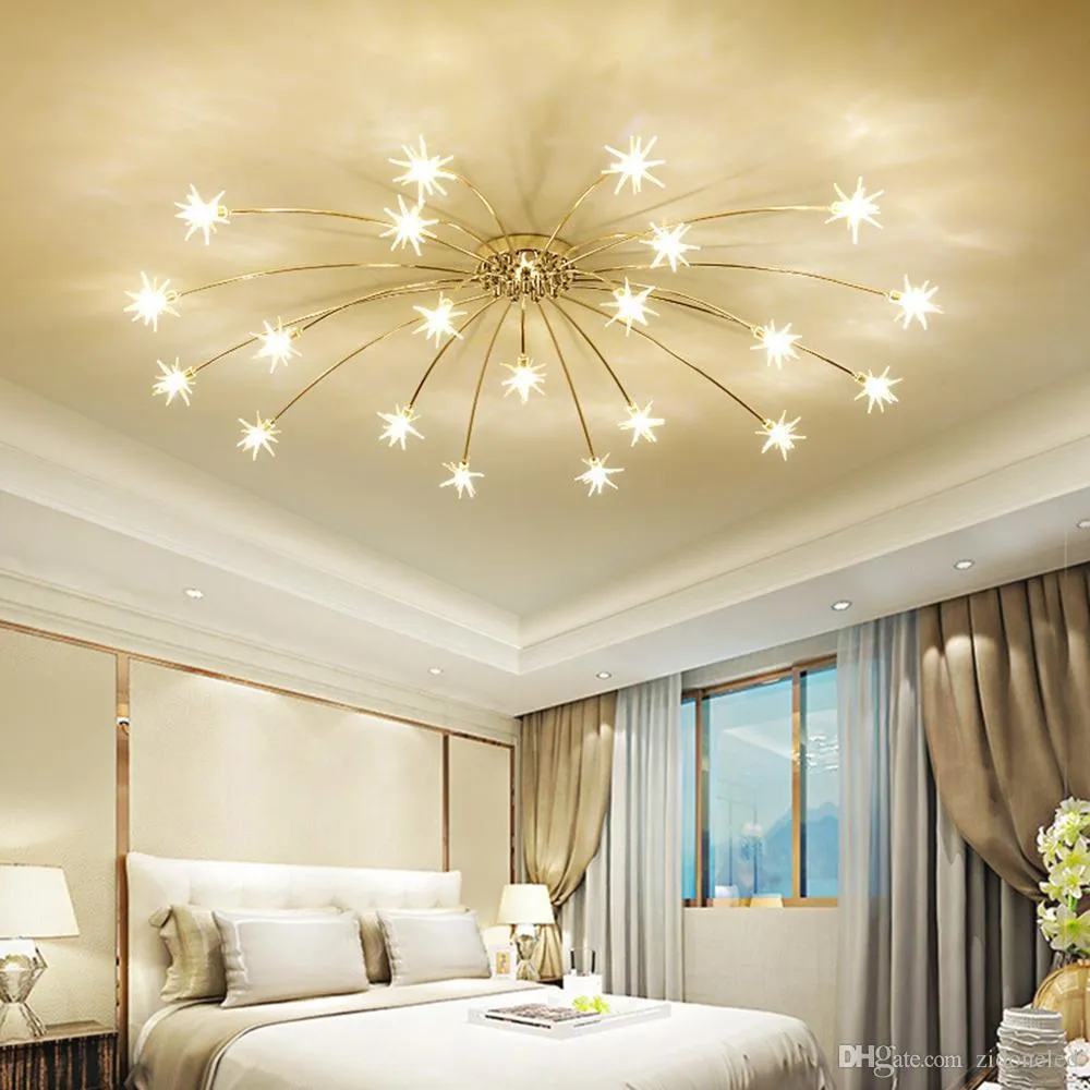 Modern Mini LED Star Ceiling Lamp Meteor Glass Dandelion Design Touch Control Warm Cool White For Bedroom Home Decor 1 30 Sqm From Ledzidone 132.67 DHgate.Com