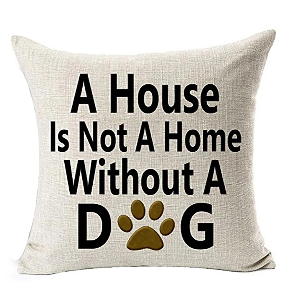 Best Dog Lover Gifts Cotton Linen Throw Pillow Case Decorative Cushion Cover 45x45cm Removable And Washable Pillowcases #10