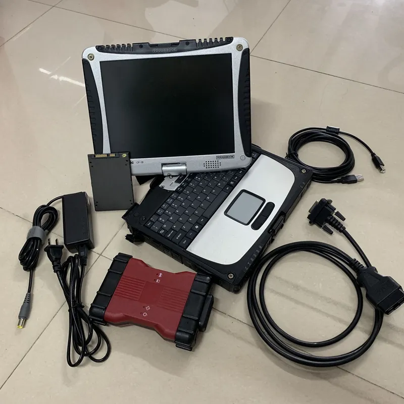 Outil de diagnostic pour Ford VCM2, pour Mazda VCM2, scanner IDS V128/JLR V128, outil obd2 vcm 2 avec SSD de 2024 go, dans un ordinateur portable d'occasion CF19 I5, 480