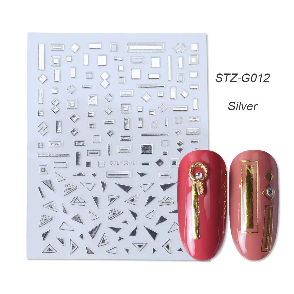 gold silver 3D stickers stz-g012 silver