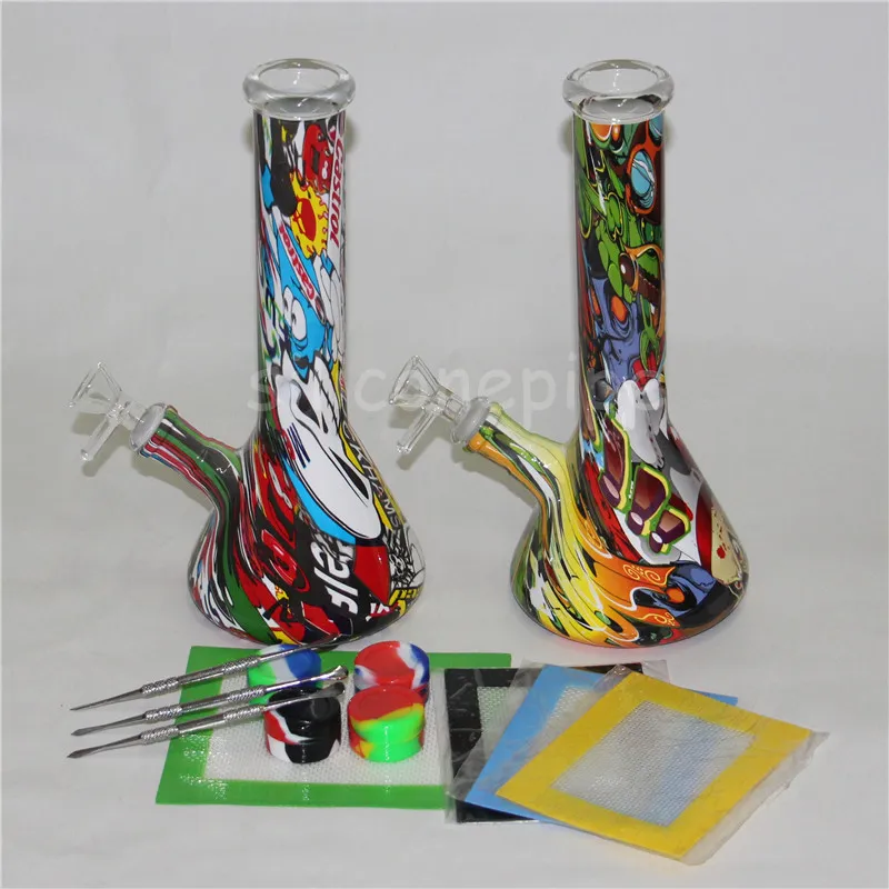thumbnail image 2 of 8" Hookah Water Pipe Beaker – Premium Glass Bong, Thick Scientific Glass Bubbler – Handmade In USA 2 of 6