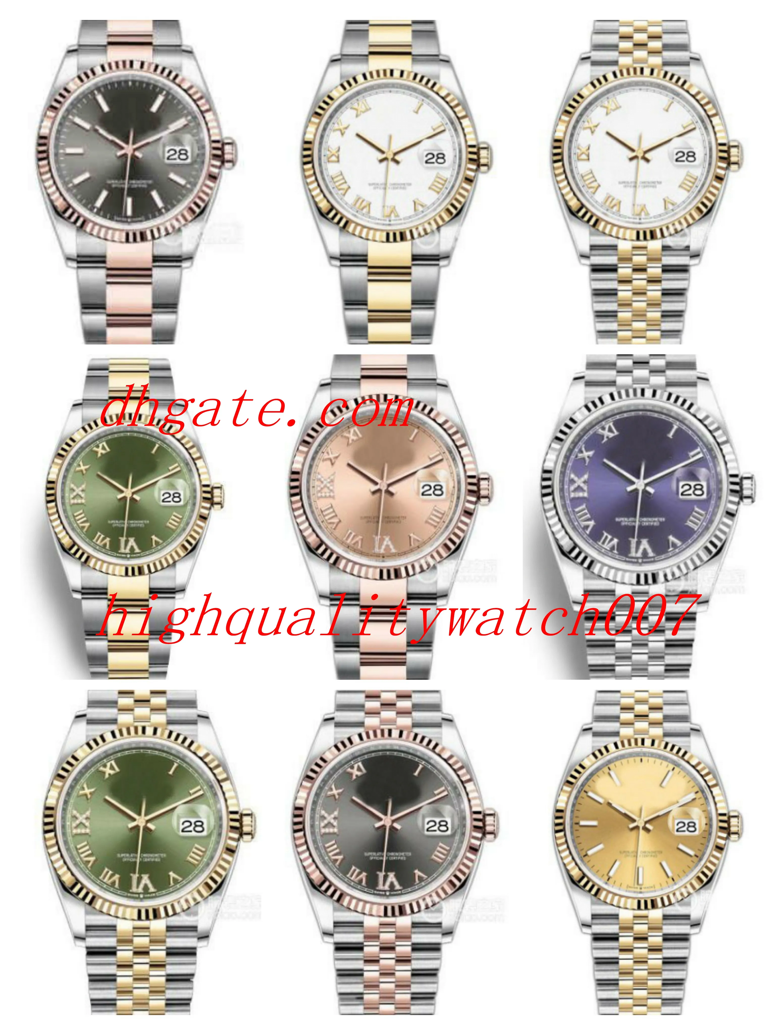 Высококачественные женские часы m126233 126231 126234 из нержавеющей стали 36 мм Asia ETA 2813 Механизм Автоматические спортивные женские модные наручные часы
