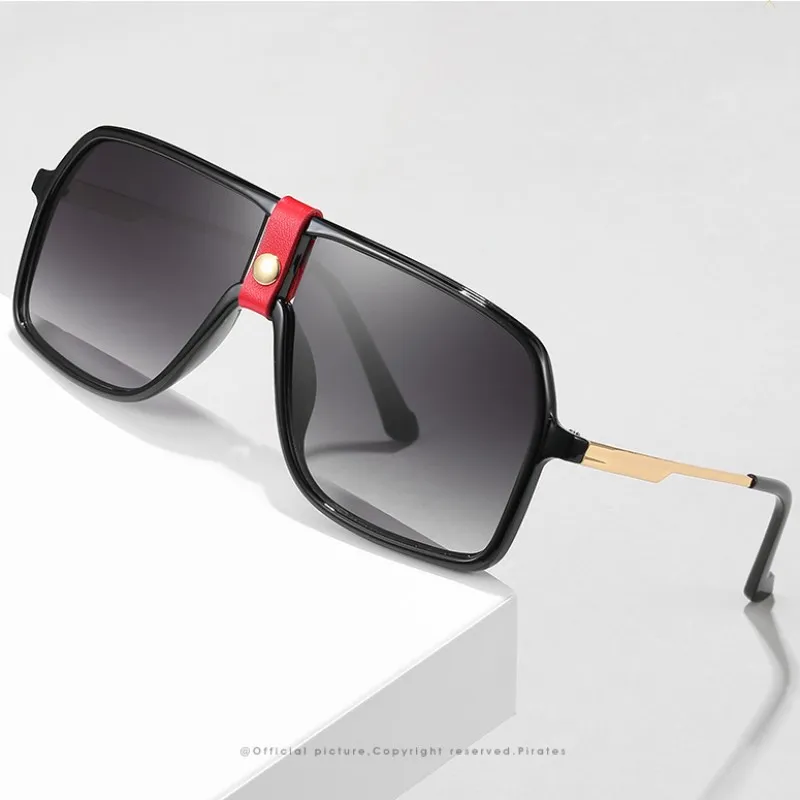 Ретро квадратные солнцезащитные очки кожаные мужские и женские дизайнерские винтажные солнцезащитные очки пластиковая рамка UV400 5 цвета