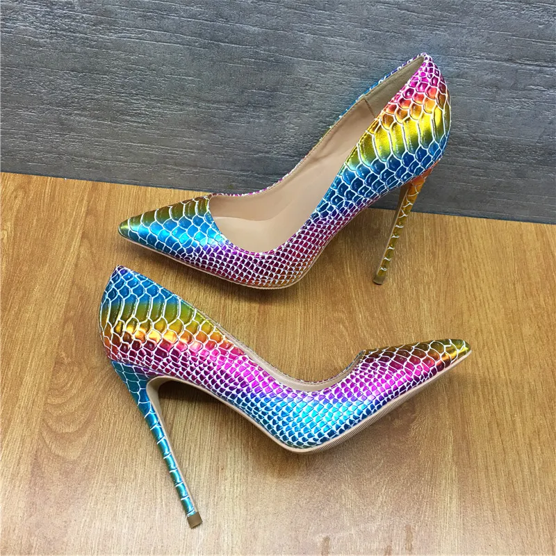 Iridescent high shop heel shoes