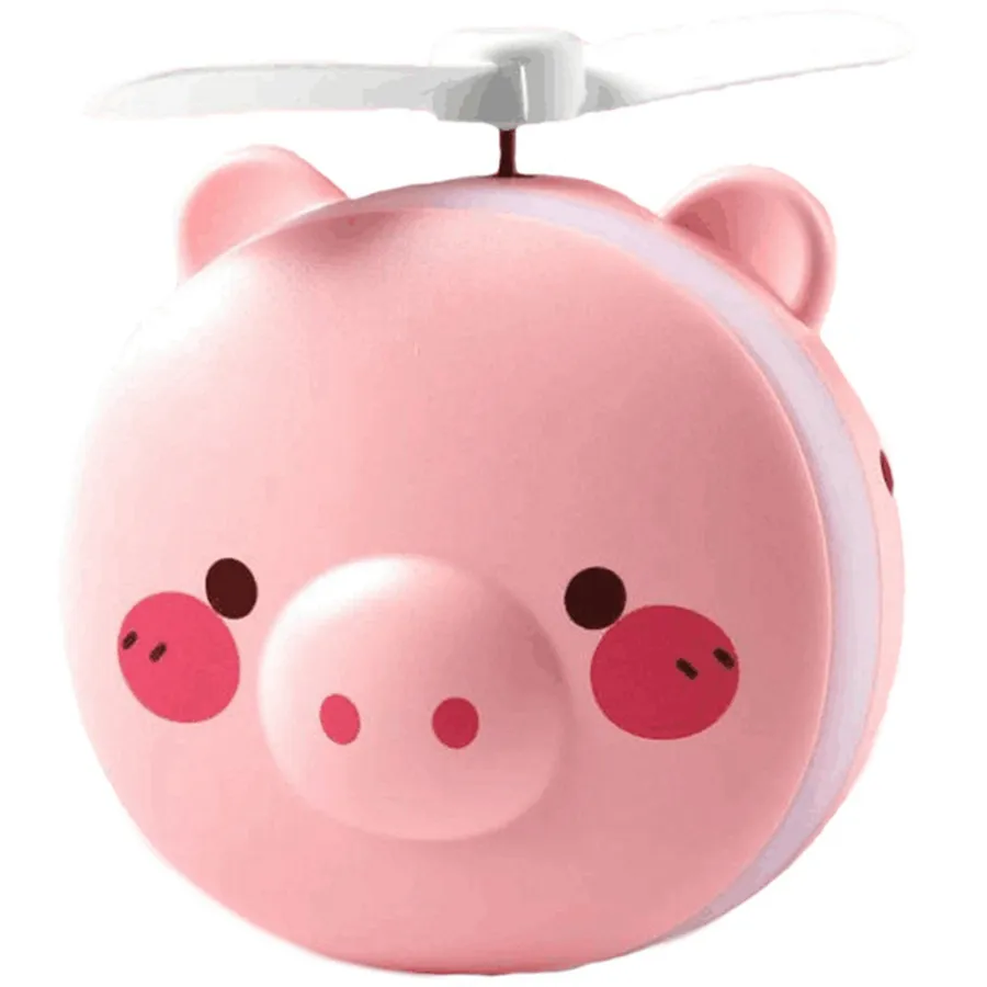 Led espelho cosmético Fan Pig Fan USB de carregamento Com Explosão para viagens em família Tools presentes de aniversário Partido RRA2556 Favor