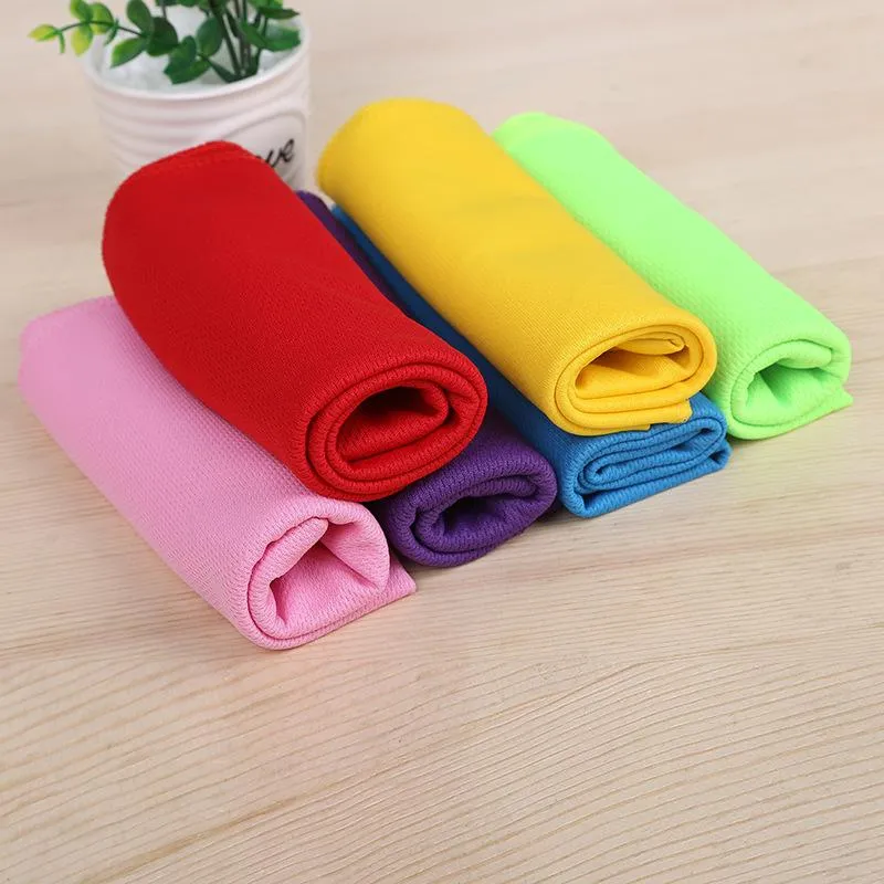 80*30 cm glace froide serviette refroidissement été insolation sport exercice Cool séchage rapide doux respirant serviette de refroidissement