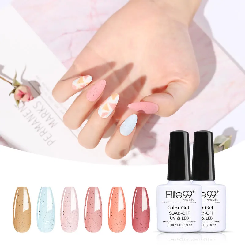 Elite99 6 peças / lote de doces cor gel esmalte set abaixam a unha arte gel polonês semi-permanente verniz uv híbrido unhas gel