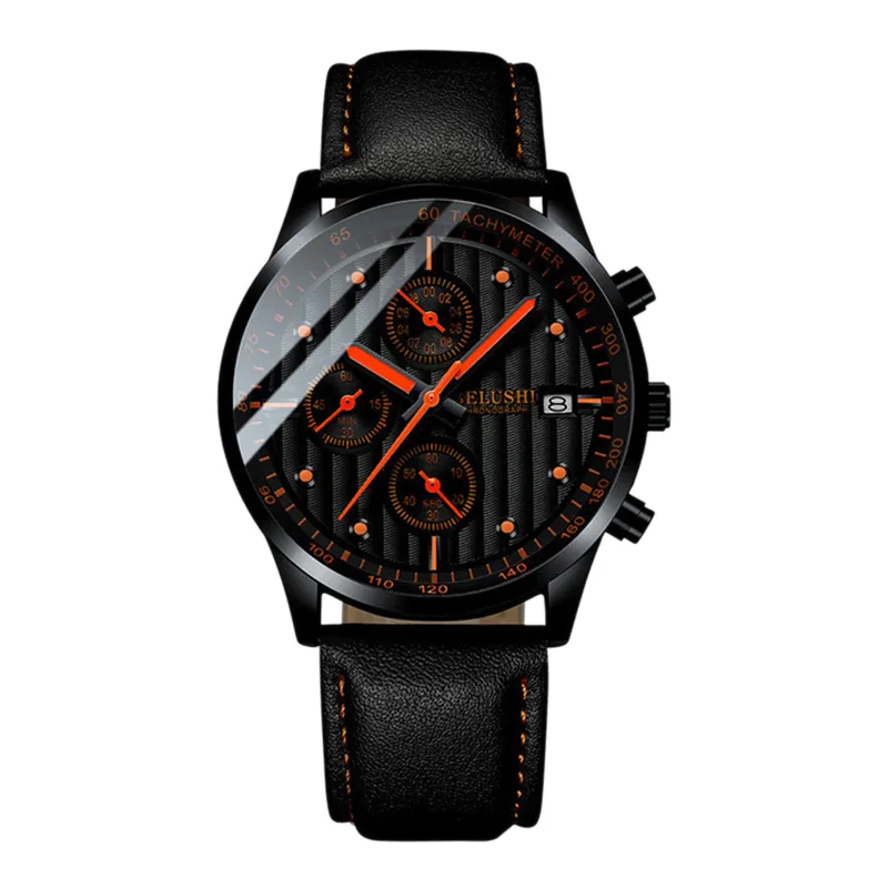 Belushi Reloj de Cuarzo para Hombre Reloj de Pulsera Deportivo Informal Relojes para Hombre Reloj de Pulsera de Cuero para Hombre Fecha Resistente al Agua 30 M