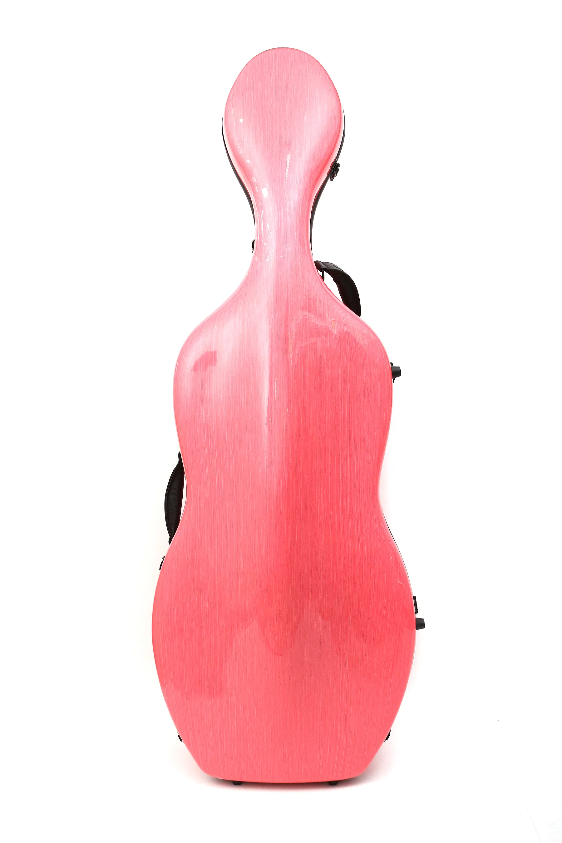 Yinfente 4/4 wiolonczela skrzynka wiolonczela z włókna węglowego mocna jasnoróżowa kolor 4,2 kg z kołami nosić wiolonczelę